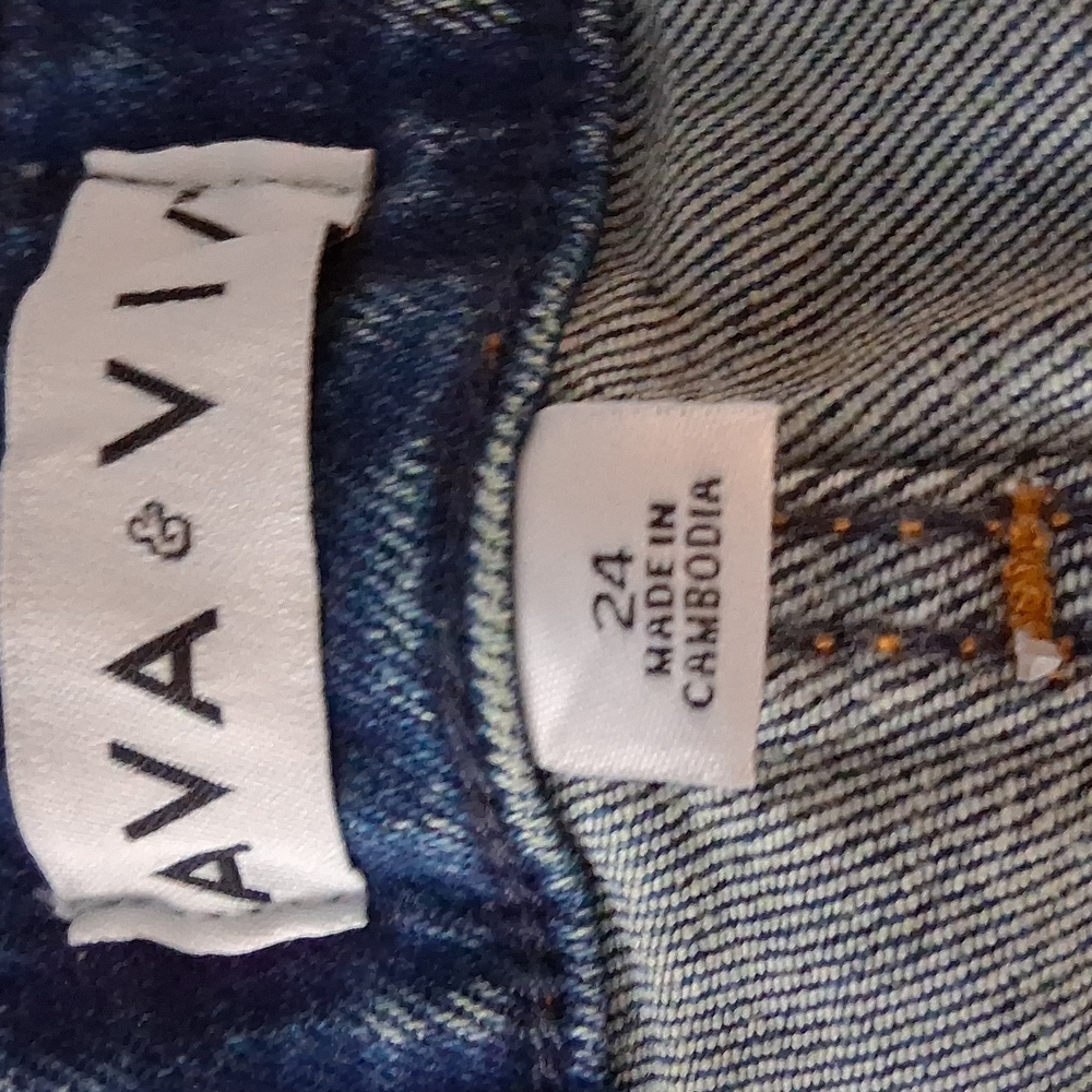 AVA VIV Womens High Rise Straight Leg Jeans Multiple Size NWT - Picture 4 of 6